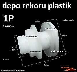 PLASTİK DEPO REKORU 1P SU DEPOSU REKORU 1 PARMAK BEYAZ SAĞLAM BİDON REKORU