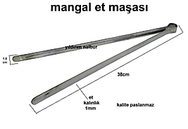 MANGAL ET MAŞASI 38CM KÖFTE MAŞASI KÖFTECİ MAŞA