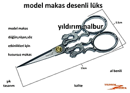MODEL MAKAS ŞIK TASARIM SÖZ NİŞAN DÜĞÜN MAKASI KURDELE KESME MAKAS