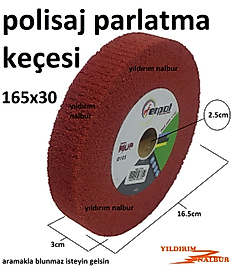 CİLA KEÇESİ GÜMÜŞ SARI PARLATICI 165LİK POLİSAJ KIRMIZI MOP