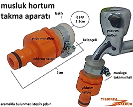 MUSLUK HORTUM BAĞLAMA APARATI PLASTİK METAL KELEPÇELİ BAHÇE MUSLUĞU