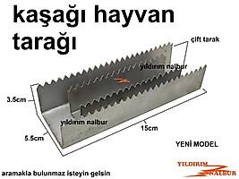 KAŞAĞI HAYVAN KAŞIMA YENİ MODEL METAL HAYVAN TARAMA PLASTİK UZUN TARAMA APARATI TIMAR ETME