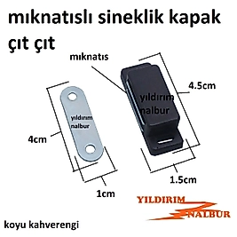 SİNEKLİK ÇITÇIT KOYU KAHVE MIKNATISLI KAPAK KİLİTLEME MIKNA