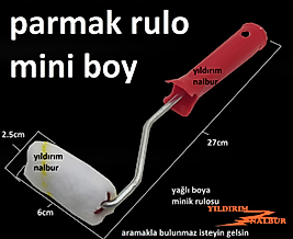 PARMAK RULO MİNİ BOYA RULOSU FIRÇA KESTİRME HOBİ RULO