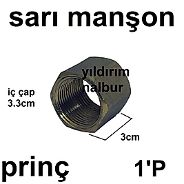 SARI MANŞON 1 PARMAK 1'' PRİNÇ KALİTE SARI EK BÜYÜK