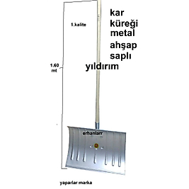 KAR KÜREĞİ AHŞAP SAPLI METAL YAPARLAR AHIR KÜREĞİ GENİŞ KÜREK