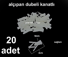 ALÇIPAN DUBELİ KANATLI 20 ADET KANATLI PLASTİK DUBEL