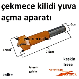 YUVA AÇMA FREZE 1.9CM DOLAP KİLİDİ ÇEKMECE KİLİDİ AHŞAP DELME APARATI MENTEŞE YUVA