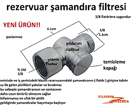 KLOZET REZERVUAR ŞAMANDIRA FİLTRESİ 3/8 FLATÖR FİLTRESİ