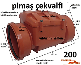 ÇEKVALF PLASTİK 200 LÜK DUBLE BÜYÜK LOGAR KLAPE SAĞLAM PLASTİK SERT AĞIR