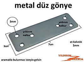 METAL DÜZ GÖNYE 30X70 MASA GÖNYESİ GENİŞ TİP 6 DELİKLİ UZUN BOYLU
