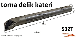 TORNA DELİK KATERİ S32T ELMASLI TORNA KATER 30CM UZUN DUBLE BÜYÜK BOY KATER
