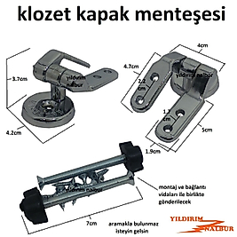 KLOZET KAPAK MENTEŞESİ AHŞAP KAPAK VİDASI ALTTAN SIKMA SİLİKONLU KAPAK LÜKS KAPAK MONTAJ VİDASI