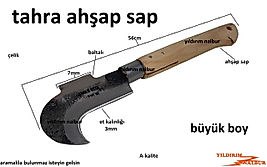 TAHRA DAL KESME BALTALI BÜYÜK BOY AHŞAP SAPLI 1.KALİTE DUBLE BOY