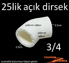 10 ADET 25 LİK PPRC PLASTİK AÇIK DİRSEK 3/4 DERECELİ DİRSEK AÇIK DÖNÜŞ