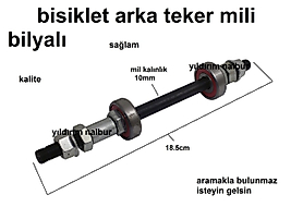 BİSİKLET BİLYALI ARKA TEKER TEKERLEK MİLİ DAĞ BİSİKLETİ VİTESLİ PİSİKLET