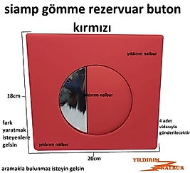 SİAMP GÖMME REZERVUAR KIRMIZI LÜKS BUTON ÇİFTLİ BASMALI DÜĞME