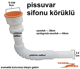 PİSUVAR SİFONU KÖRÜKLÜ SİFON PİS SUVAR GİDER BORUSU UZAYAN