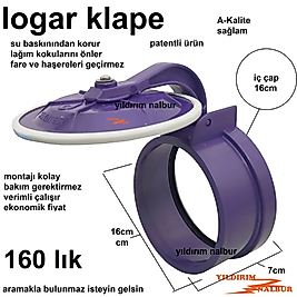 LOGAR KLAPA 160 LİK ÇEKVALF PLASTİK PİMAŞ RÖGAR PİS SU KLAPESİ BÜYÜK PRATİK