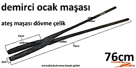 OCAK MAŞASI 76CM DÜZ MODEL DEMİRCİ KÖZ ATEŞ MAŞASI DÖVME ÇELİK KÖRÜK MAŞASI DUBLE BÜYÜK BOY