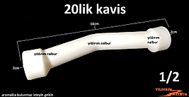 3 ADET 20MM PPRC PLASTİK KAVİS 1/2 PLASTİK EĞRİ BORU MANŞONLU
