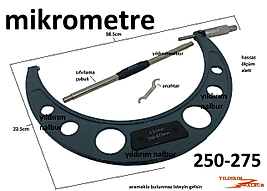 MİKROMETRE 250-275 HASSAS ÖLÇÜM KALİTE MİCRO METRE KOCAMAN BOY