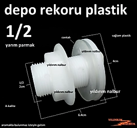 PLASTİK DEPO REKORU 1/2 SU DEPOSU REKORU BEYAZ