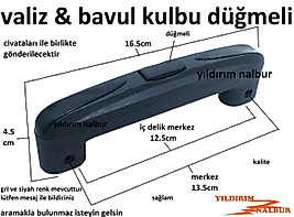 VALİZ KULBU DÜĞMELİ BASMA BAVUL TUTAMAK BAVUL ÇEKME KOLU VALİZ ÇANTA KOLU