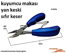 KUYUMCU MAKASI LÜKS KESKİN EĞRİ UÇLU YAN KESKİ SIFIR KESER YANKESKİ GÜMÜŞÇÜ PENSE