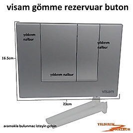 VİSAM GÖMME REZERVUAR BUTTONU BÜYÜK KARE DÜĞME MODEL GÖMME REZERVUAR DÜĞME PANEL WİSAM ÇERÇEVE