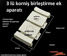PLASTİK KORNİŞ 3LÜ EK YAPMA APARATI ÜÇLÜ KORNİŞ EKLEME BİRLEŞTİRME APARAT
