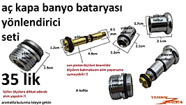 BANYO BATARYASI 35LİK YÖNLENDİRME SETİ DUŞ AŞAĞI YUKARI DÜĞMESİ AÇ KAPA DUŞ