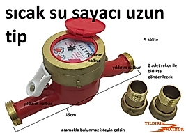 SICAK SU SAYACI UZUN TİP REKORLAR HEDİYE ISIYA DAYANIKLI SICAK SU SAYACI