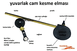 CAM KESME PERGELİ ELMASI CAM DELİK AÇMA ELMAS SET APARAT