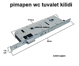 PİMAPEN WC BANYO KİLİDİ TUVALET KİLİDİ PLASTİK DOĞRAMA KİLİT