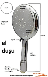 EL DUŞU AYARLI EKONOMİK FİYAT BÜYÜK KAFA BANYO FİSKİYESİ DUŞ TELEFONU