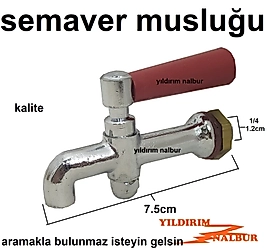 SEMAVER MUSLUĞU KÜÇÜK TİP KIRMIZI 1/4 GİRİŞ ÇAY MUSLUĞU ÇAYCI