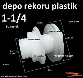 PLASTİK DEPO REKORU 1-1/4 SU DEPOSU REKORU 1-1 ÇEYREK BÜYÜK DİŞLİ REKOR