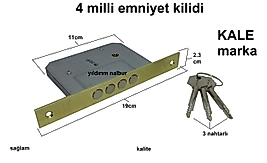 4 MİLLİ EMNİYET KAPI KİLİDİ ÇELİK KAPI KİLİDİ KALE DAİRE KİLİDİ