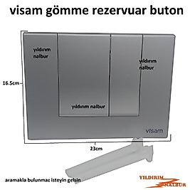 VİSAM GÖMME REZERVUAR BUTTONU BÜYÜK KARE DÜĞME MODEL GÖMME REZERVUAR DÜĞME PANEL WİSAM ÇERÇEVE
