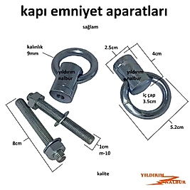 KAPI EMNİYET APARATI ASMA KİLİT TAKMA APARATI KISA TİP KALİTE
