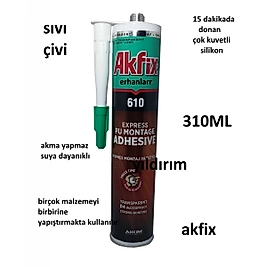 SİLİKON 15DK DONAN YAPIŞTIRICI SIVI ÇİVİ KORNİŞ