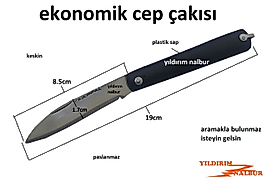 PASLANMAZ KATLANIR ÇAKI YAYLI KİBAR BIÇAK EKONOMİK