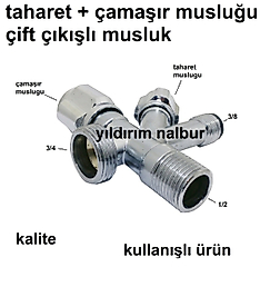 ÇAMAŞIR MUSLUĞU TAHARAT MUSLUĞU ÇİFTLİ MUSLUK TAHARET ÇIKIŞ