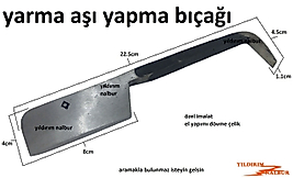 YARMA AŞI BIÇAĞI DÖVME ÇELİK 1.KALİTE AŞI YAPMA BIÇAĞI KAMA YARMA BIÇAK