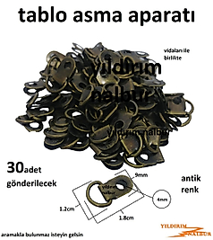 ÇERÇEVE ASKISI TELLİ ESKİTME ANTİK RENK TEKLİ RESİM ASKISI ESKİ MODEL HALKA