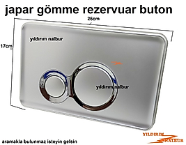 JAPAR GÖMME REZERVUAR BUTONU MAT KROM YUVARLAK DÜĞMELİ