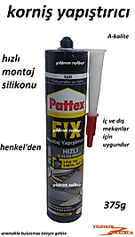 PATTEX KORNİŞ YAPIŞTIRICI SİLİKON MONTAJ SİLİKONU 375G ÇOK KUVETLİ YAPIŞTIRICI