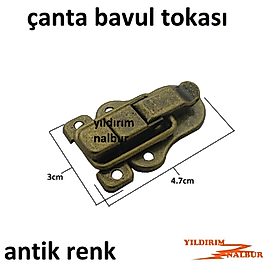 SANDIK ÇANTA TOKASI ANTİK RENK BAVUL KİLİDİ DOLAP KİLİDİ MANDALLI KİLİT