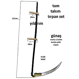 GÜNAŞ TIRPAN SAPLI TAKIM 1.KALİTE ORAK ÇİM BİÇME
